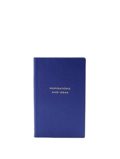 Smythson Inspiration And Ideas Panama Notebook In Cobalt