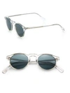 Oliver Peoples Gregory Peck 47mm Round Sunglasses In Lucite