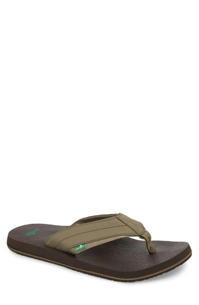 Sanuk Men's Beer Cozy 2 Flip-flop Sandals Men's Shoes In Brindle