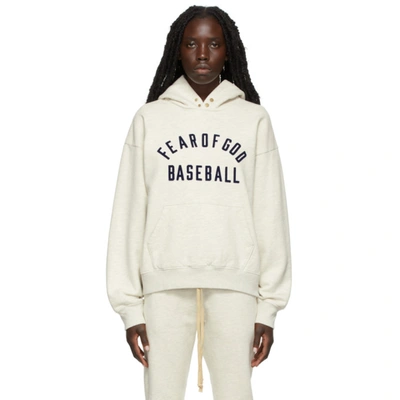 Fear of God Baseball Hoodie in Cream Heather