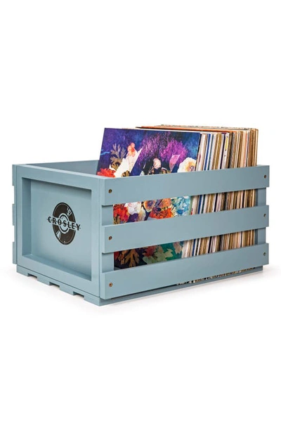Crosley Radio Record Storage Crate In Blue