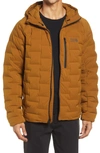Mountain Hardwear Stretchdown™ 700 Fill Power Down Hooded Jacket In Golden Brown