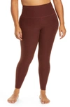 Beyond Yoga High Waist Midi Leggings In Mahogany Brown Heather