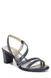 Naturalizer Vanessa 2 Womens Embellished Slingback Evening Sandals In French Navy Fabric
