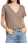 Madewell Whisper Cotton V-neck T-shirt In Castle Rock