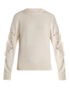 Barrie Romantic Round-neck Cashmere Sweater In Cream