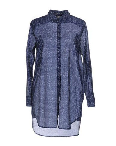 M.i.h. Jeans Patterned Shirts & Blouses In Dark Blue