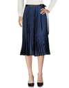 Valentino 3/4 Length Skirt In Dark Blue