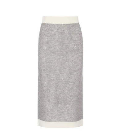 Atm Anthony Thomas Melillo Wool Skirt In Grey