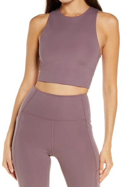 Girlfriend Collective Dylan Longline Racerback Sports Bra In Flint