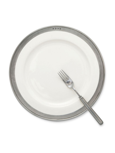 Match Convivio Buffet Plate In Pewter/white