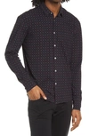 Good Man Brand Flex Pro Lite On-point Button-up Shirt In Black Simple Dot