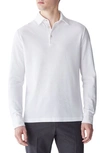 Loro Piana Men's Long-sleeve Pique Polo Shirt In White