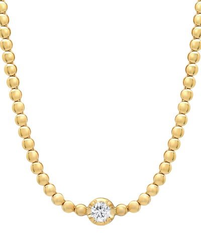 Jennifer Meyer Yellow Gold Illusion-set Diamond Mini Bezel Tennis Necklace