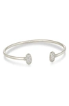 Kendra Scott Grayson Crystal Cuff Bracelet In Rhodium