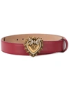 Dolce & Gabbana Devotion Buckle Belt In Red
