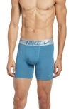 Nike Dri-fit Performance Boxer Briefs In Rift Blue/ Silver