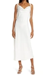 Wayf The Beverly Cowl Neck Midi Dress In Ivory