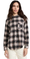 Rails Hunter Plaid Button Down Shirt In Black Pebble