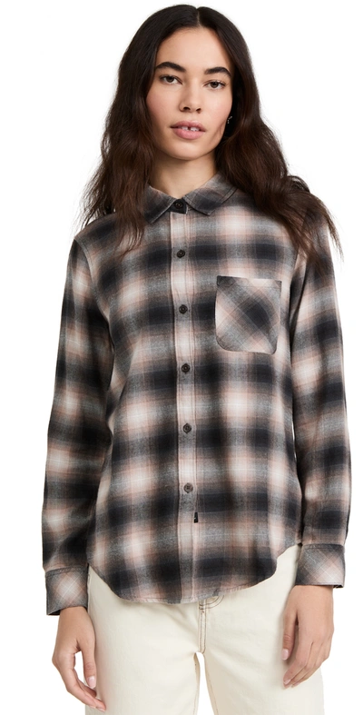 Rails Hunter Plaid Button Down Shirt In Black Pebble