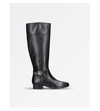 Michael Michael Kors Michael Kors Ladies Black Harland Leather Boots