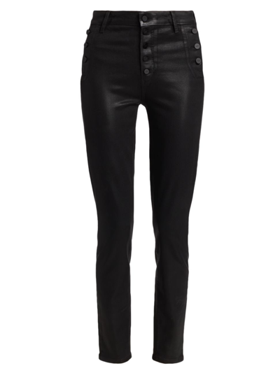 Paige Emmie High-rise Skinny Jeans In Black Fog