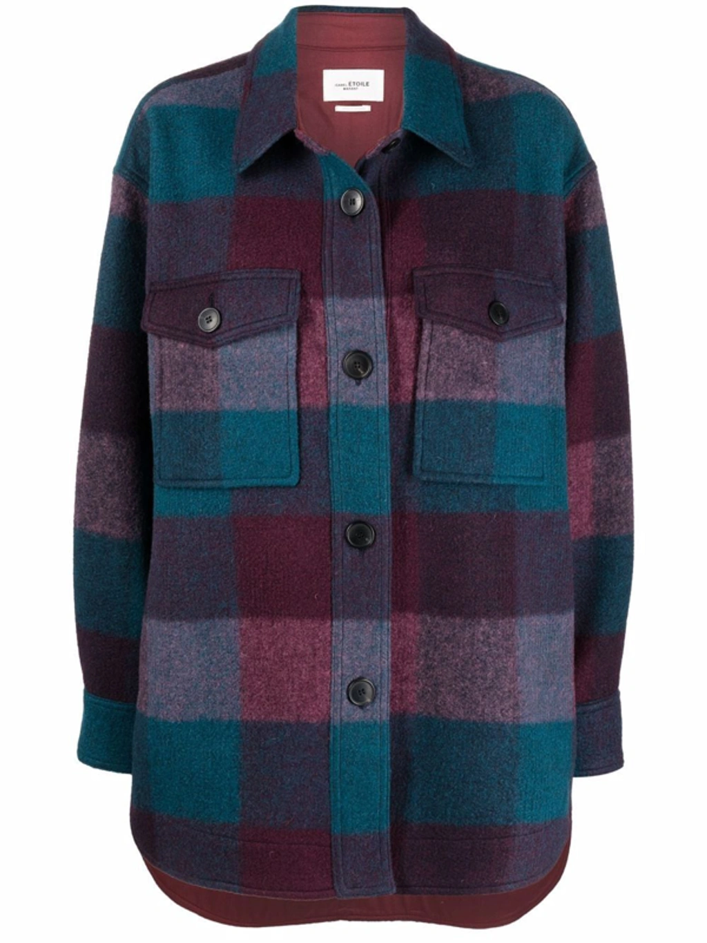 ISABEL MARANT｜COATS (HARVELI (MA0020FD B3D04E KAEC)) Harveli checked jacket in orange - Marant Etoile | Mytheresa