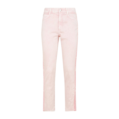 Stella Mccartney Skinny Boyfriend Jeans Peach Logo In Nude & Neutrals