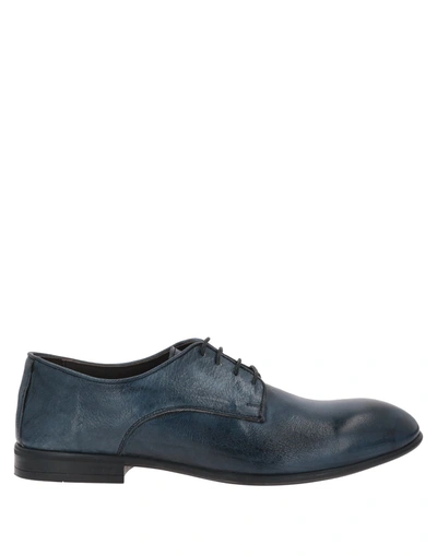 Leo Cristiano Lace-up Shoes In Dark Blue