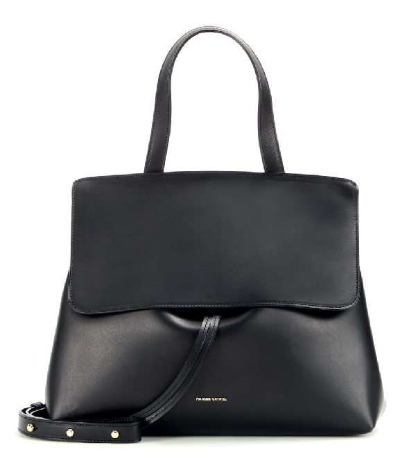 Mansur Gavriel Lady Leather Shoulder Bag In Black | ModeSens