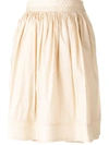 Moncler High-waist Pleated Circle Skirt In Ligh Beige