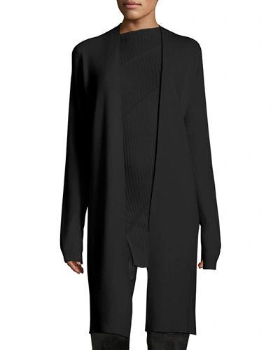 Narciso Rodriguez Wool-cashmere Triangle-back Knit Cardigan In Black