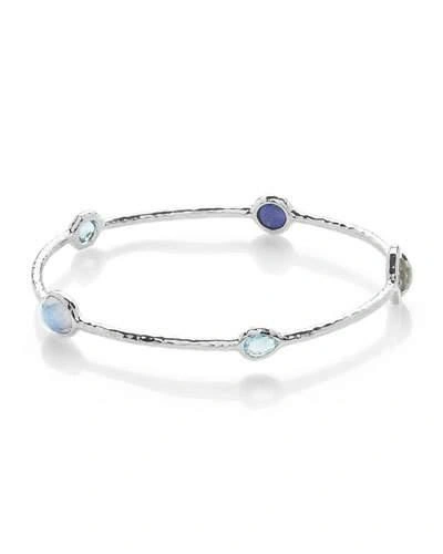 Ippolita Sterling Silver Rock Candy Eclipse Five-stone Bangle Bracelet In Multi/silver