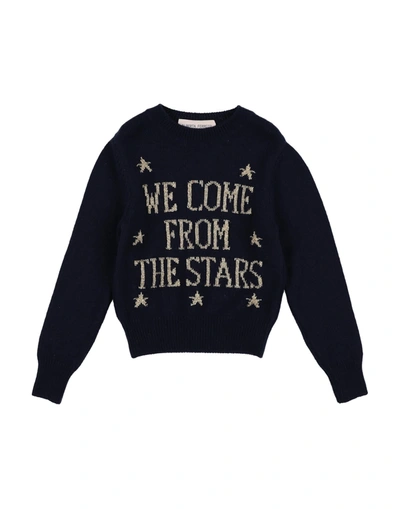 Alberta Ferretti Kids' Sweaters In Dark Blue