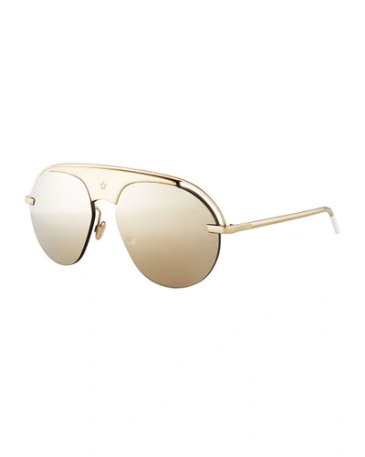 Dior Dio(r)evolution Mirrored Aviator Sunglasses In Gold