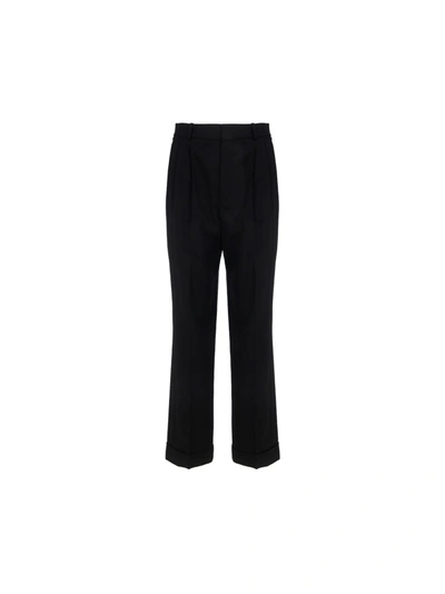 Saint Laurent Women's Trousers Pants In Black