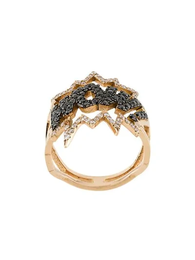 Diane Kordas Wow! Diamond Ring In Metallic