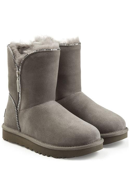 Ugg Classic Suede Mid Boots With Zip 
