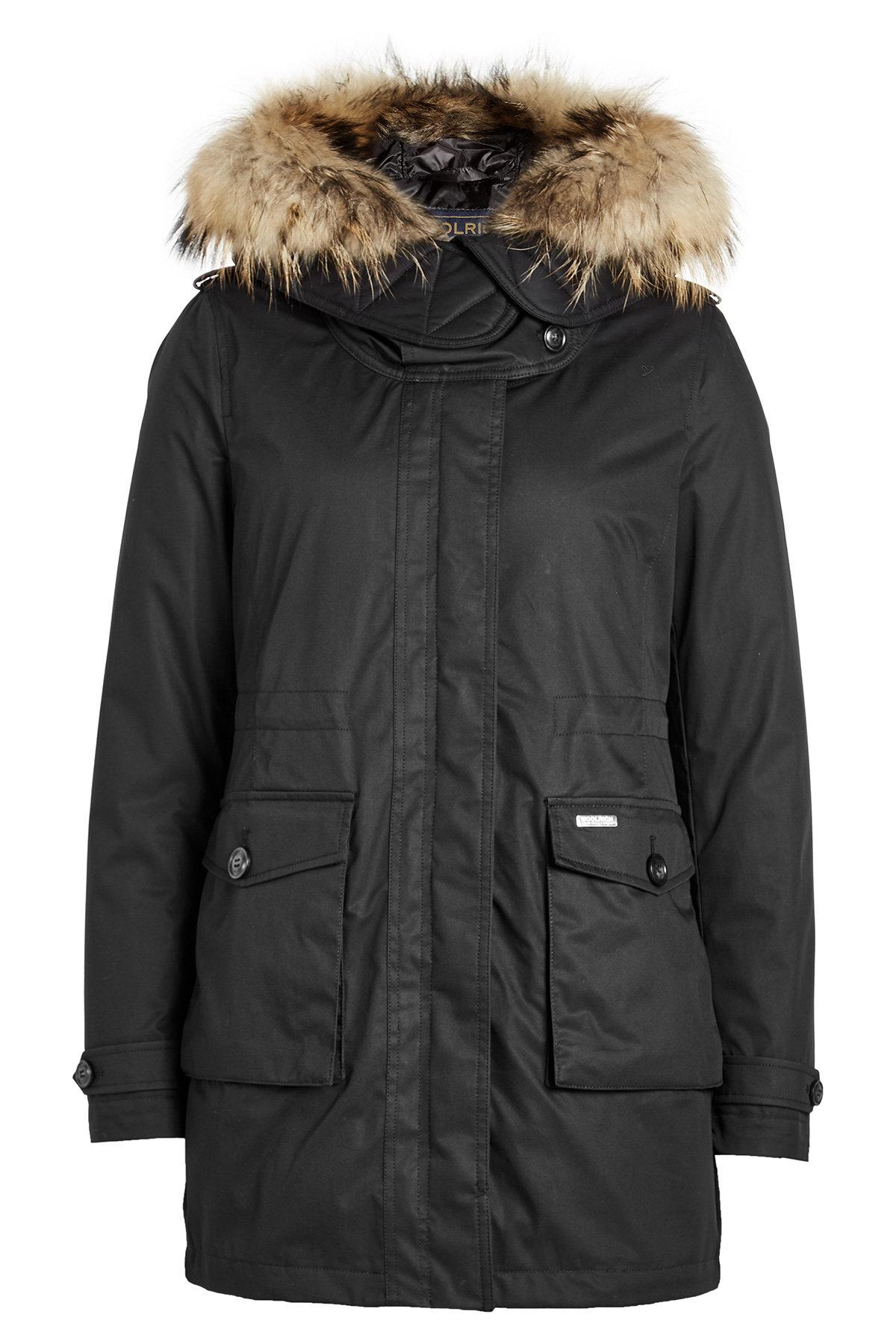 Woolrich Scarlett Eskimo Down Parka With Furtrimmed Hood In Black
