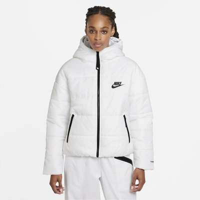 Nike Women's Sportswear Therma-fit Repel Hooded Jacket In White | ModeSens