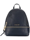 Michael Michael Kors Zipped Backpack In Blue