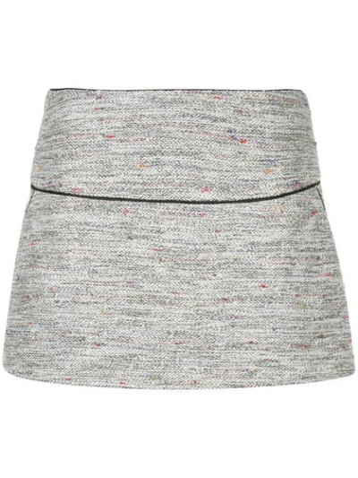 Georgia Alice 'tarot' Tweed A-line Mini Skirt In Grey