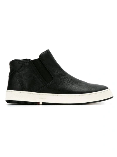 Osklen High Ankle Leather Trainers In Black