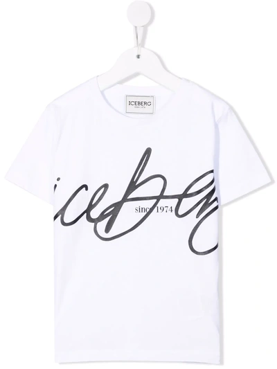 Iceberg Kids' Logo T-shirt In White