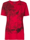 Alexander Mcqueen Oversized Cotton T-shirt In Rosso