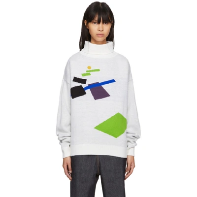 Gosha Rubchinskiy White Geometry Turtleneck