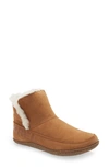 Sorel Nakiska Faux-fur And Suede Slipper Boots In Tan