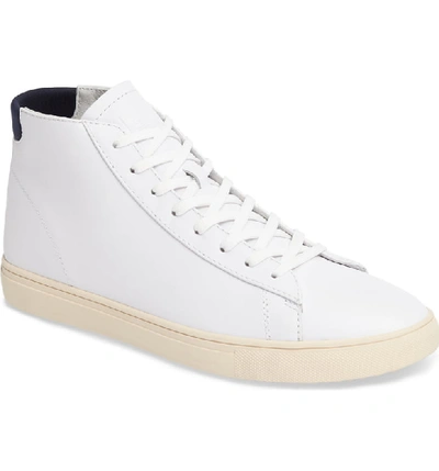 Clae Bradley Mid Sneaker In White/white Leather