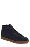 Clae 'bradley Mid' Sneaker In Deep Navy Waxed Suede