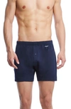 2(x)ist Pima Cotton Knit Boxers In Navy Blazer